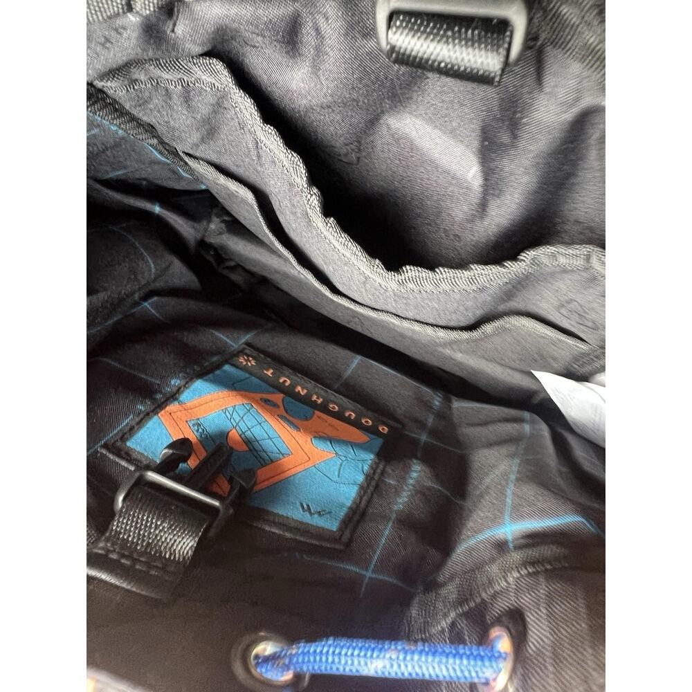 Doughnut Pyramid Tiny Backpack Black Nylon Ripstop Travel Bag NWT - Picture 11 of 12